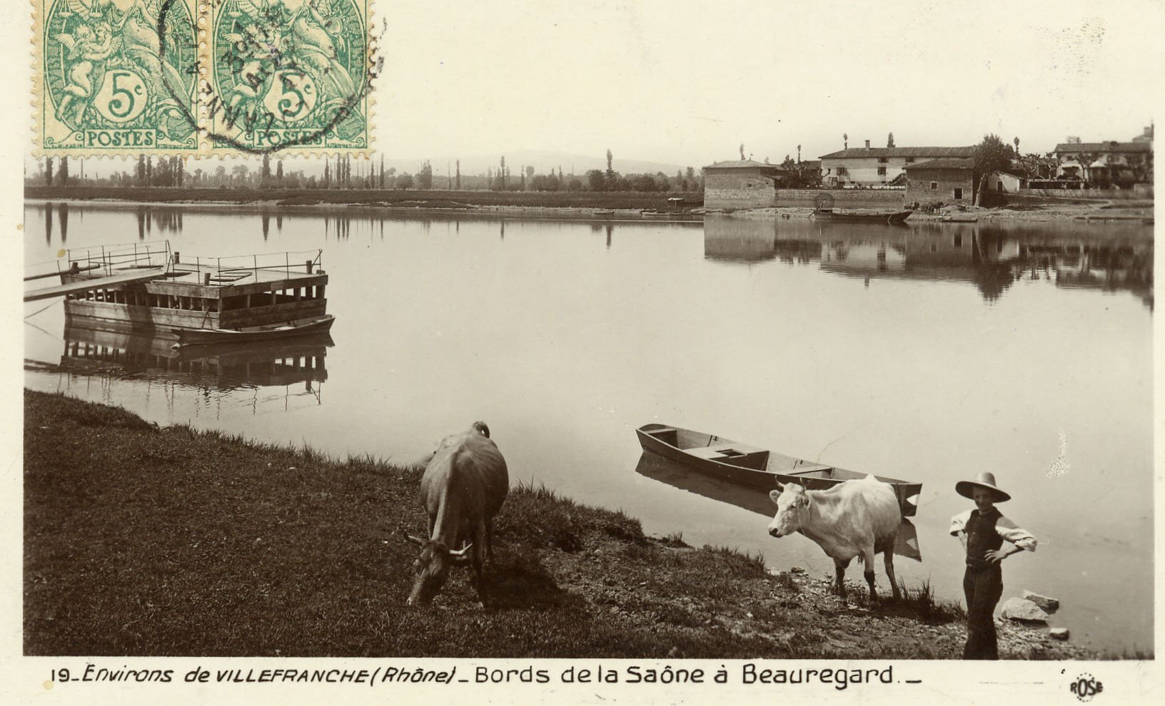 Bords de Saône à Beauregard en 1911