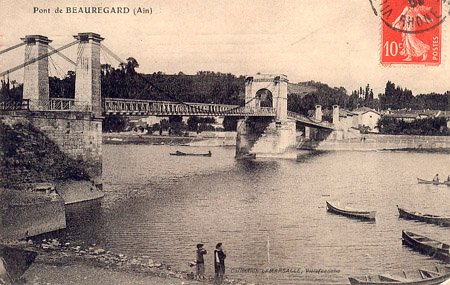 Pont de Beauregard dans la Dombes en 1909
