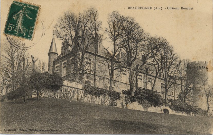 Le château Bouchet à Beauregard dans la Dombes en 1911