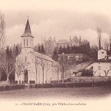 Vue générale et église de Beauregard dans la Dombes