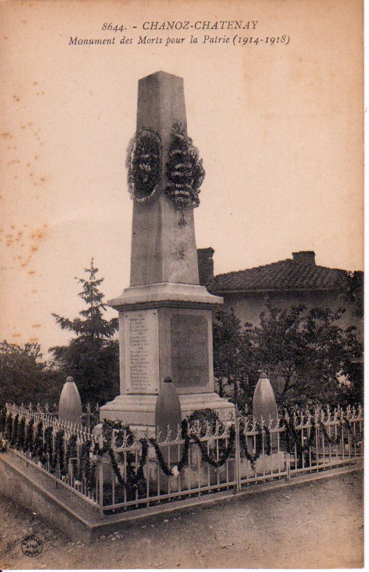 Monument aux morts pour la Patrie (1914-1918) à Chanoz Chatenay