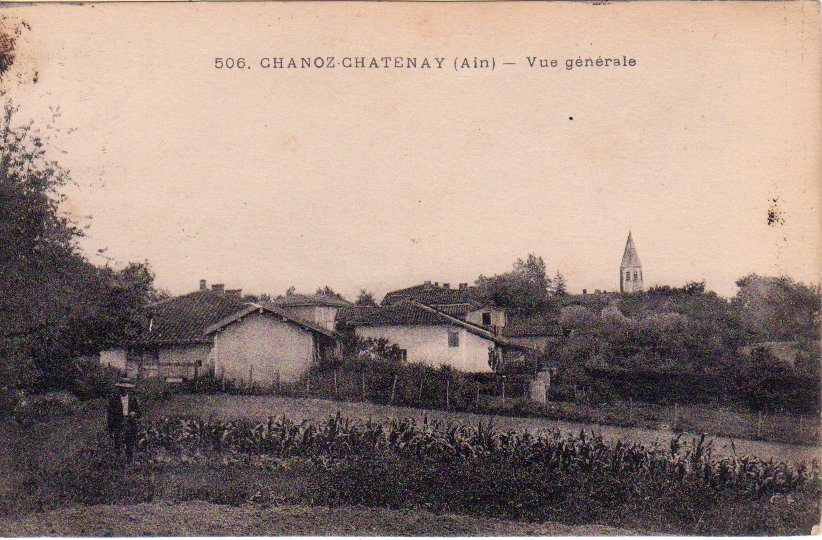 Vue Générale de Chanoz Chatenay dans la Dombes en 1927