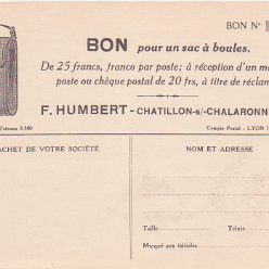 Etablissement_F_Humbert_Bon_pour_un_sac_a_boules