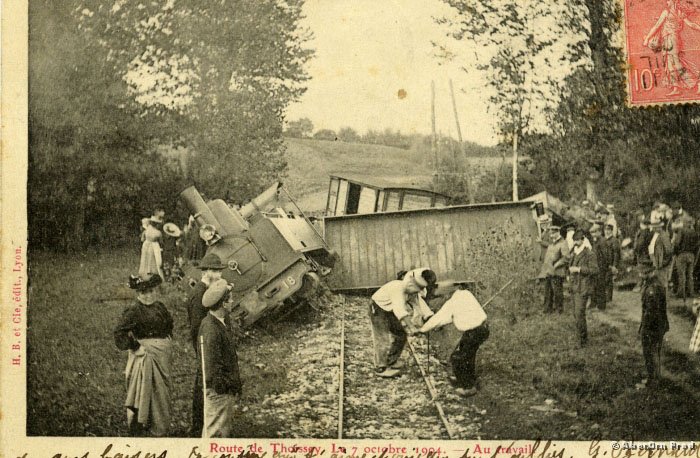 Deraillement du tramway du Sud Est le 7 octobre 1904