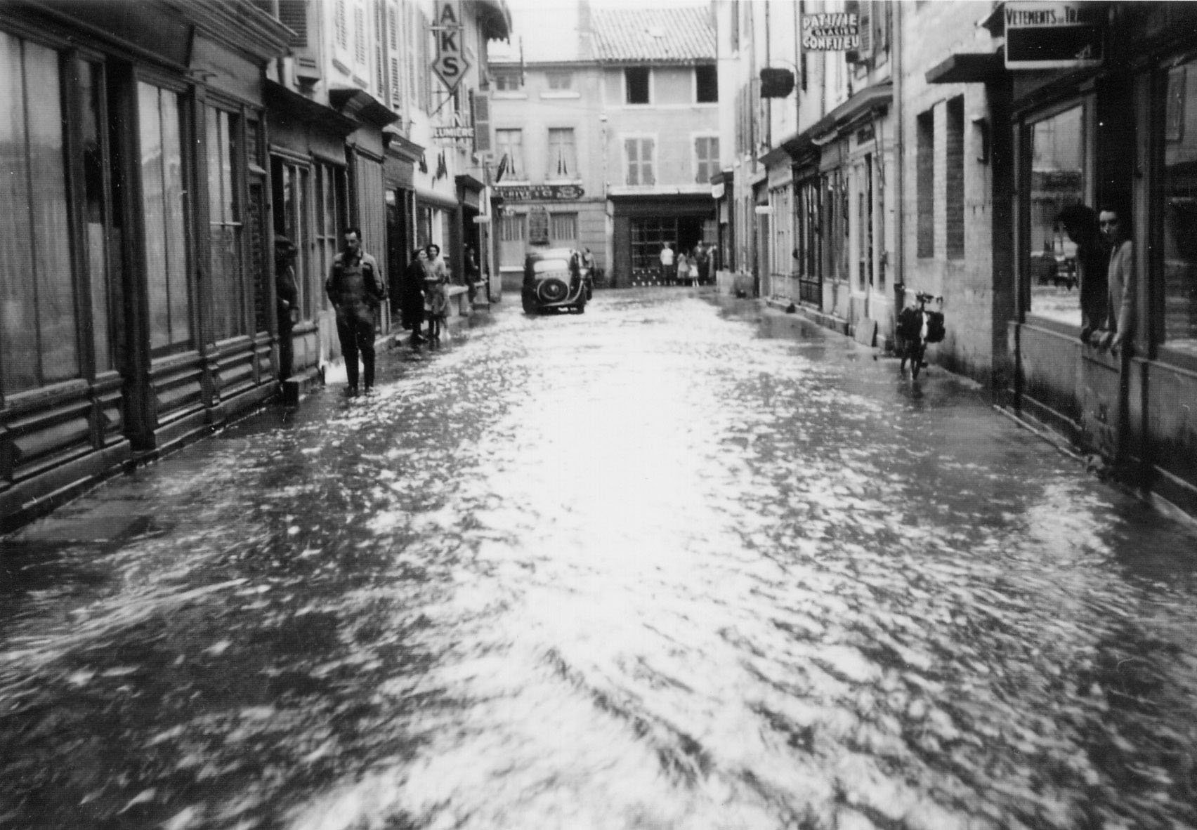 Photo de l'inondation du 2 septembre 1956