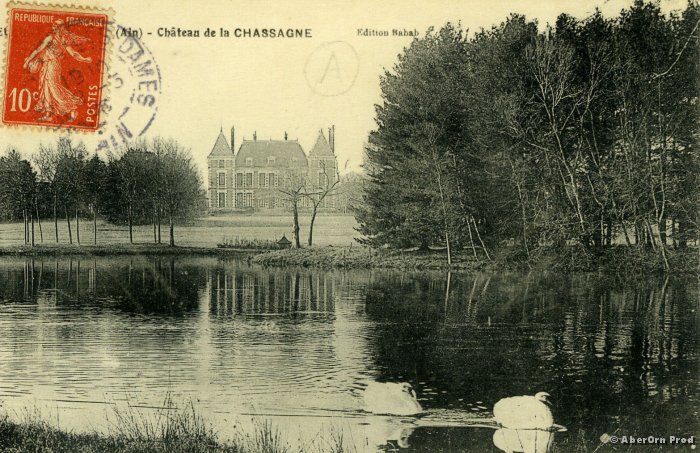 Chateau de la Chassagne à Neuville les Dames dans la Dombes en 1915