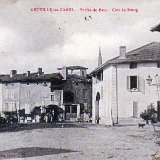 Entrée du pays de Neuville les Dames dans la Dombes côté de Bourg en 1905 Entrée du pays de Neuville les Dames dans la Dombes côté de Bourg en 1905