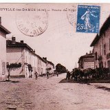Route de Bourg à Neuville les Dames dans la Dombes en 1929 Route de Bourg à Neuville les Dames dans la Dombes en 1929