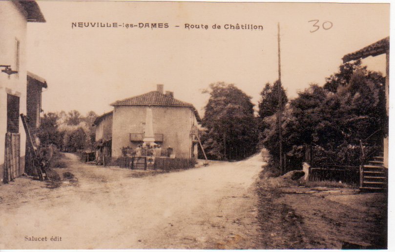 Route de Chatillon à Neuville les Dames dans la Dombes