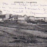 Vue générale de Pérouges dans la Dombes en 1919