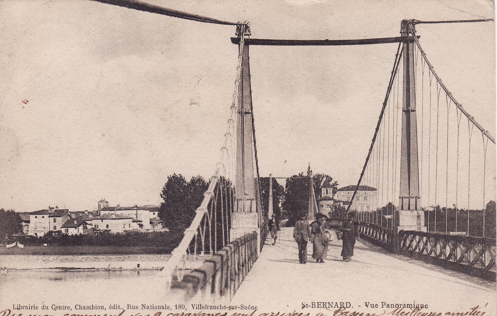 Le pont de Saint Bernard en 1904 dans la Dombes