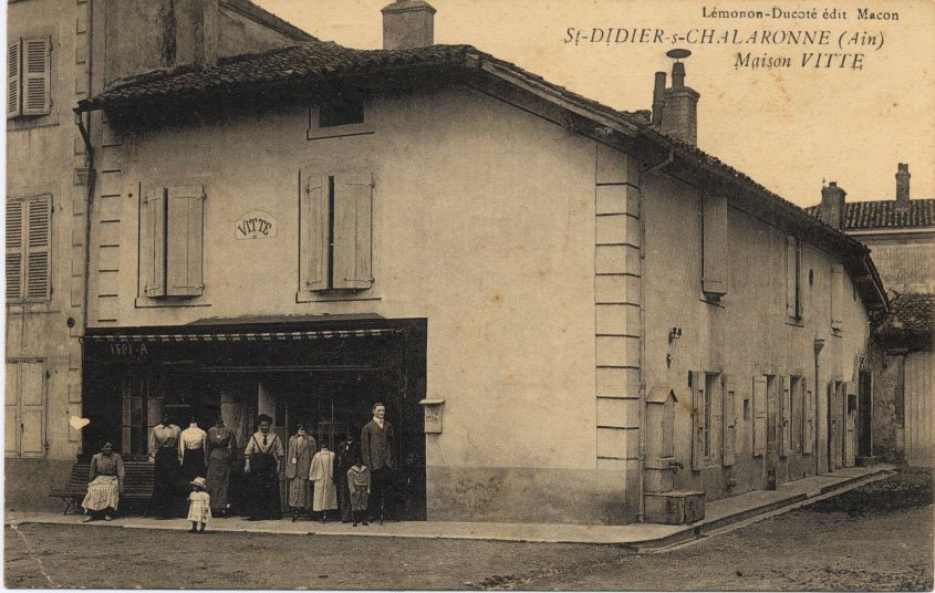 La maison Vitte à Saint Didier sur Chalaronne dans la Dombes en 1917