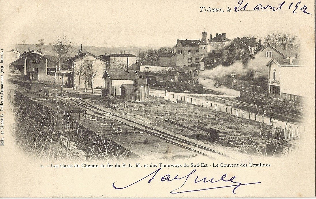 trevoux 2 gares du PLM et tramways