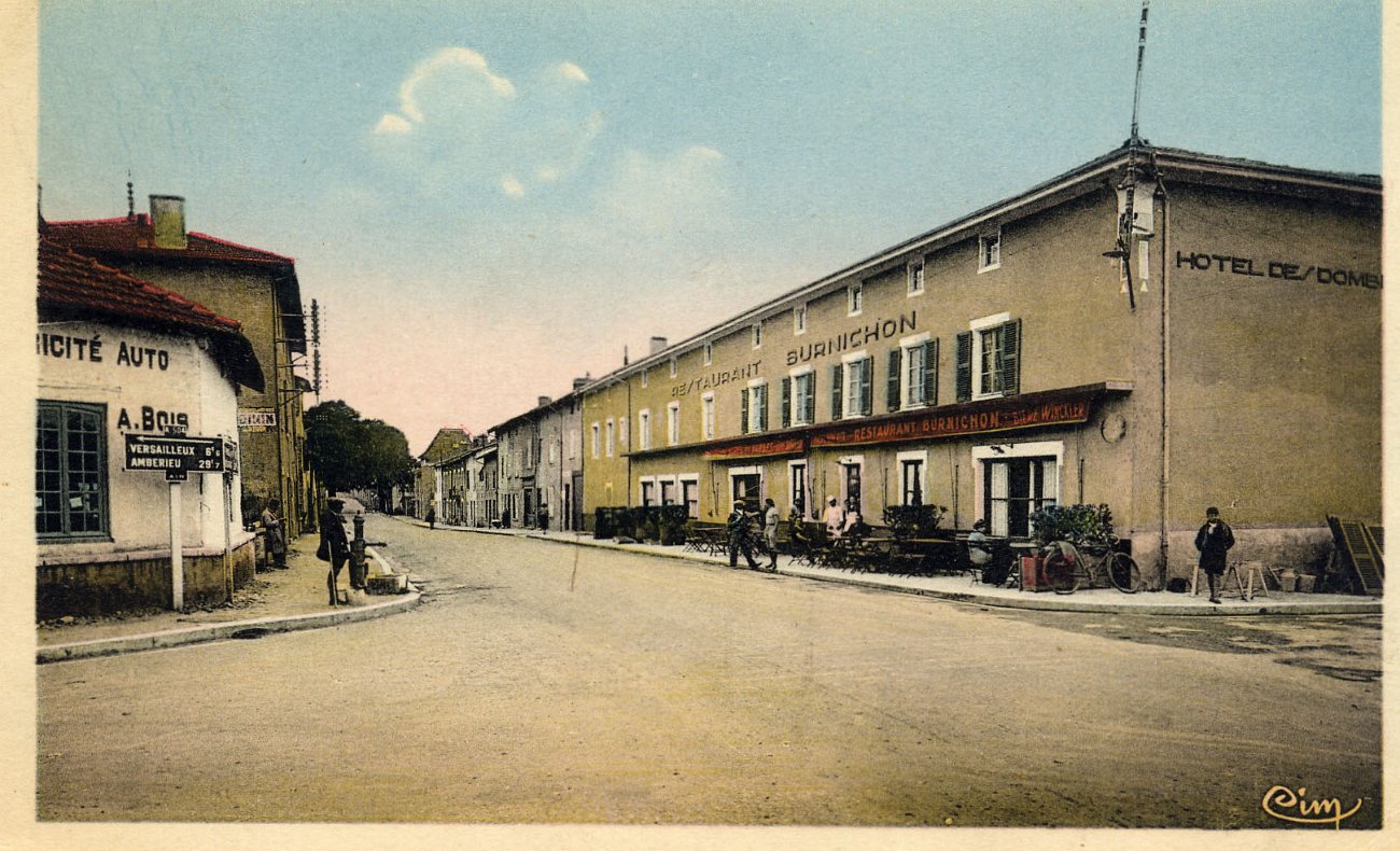 Hotel Restaurant des Dombes route de Lyon à Villars les Dombes en 1936