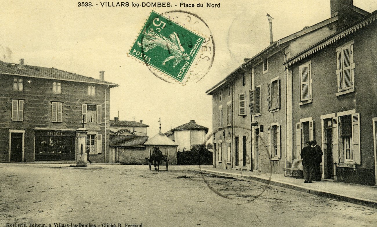 Place du Nord à Villars les Dombes en 1918