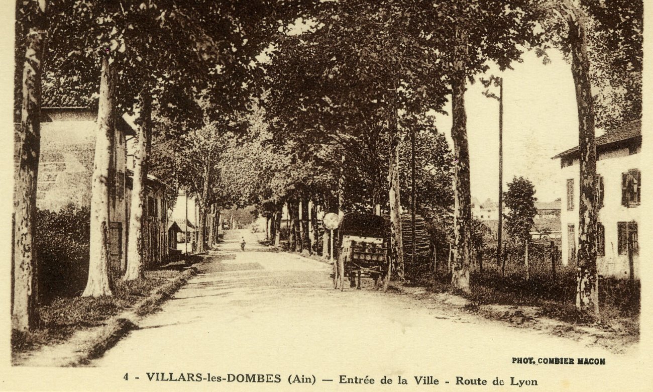 Entrée du village de Villars les Dombes, Route de Lyon