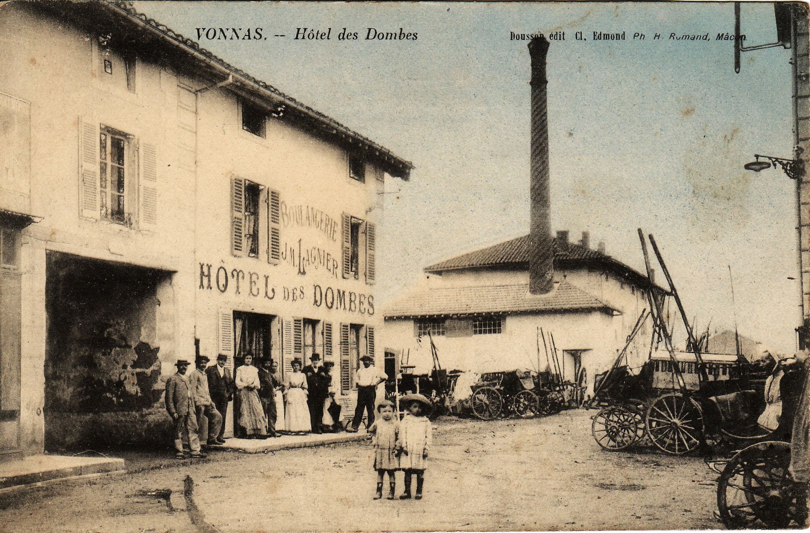 Hotel des Dombes à Vonnas en 1914