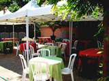 Terrasse du restaurant l oie d Or  Ars sur Formans dans la Dombes